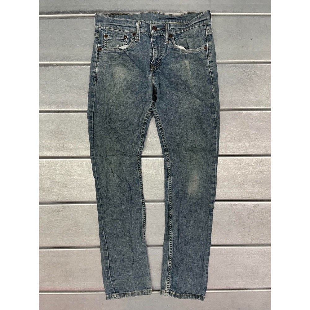 Levis 511 Jeans Mens‎ 28X29 Blue Medium Wash Denim Slim Straight Leg Faded